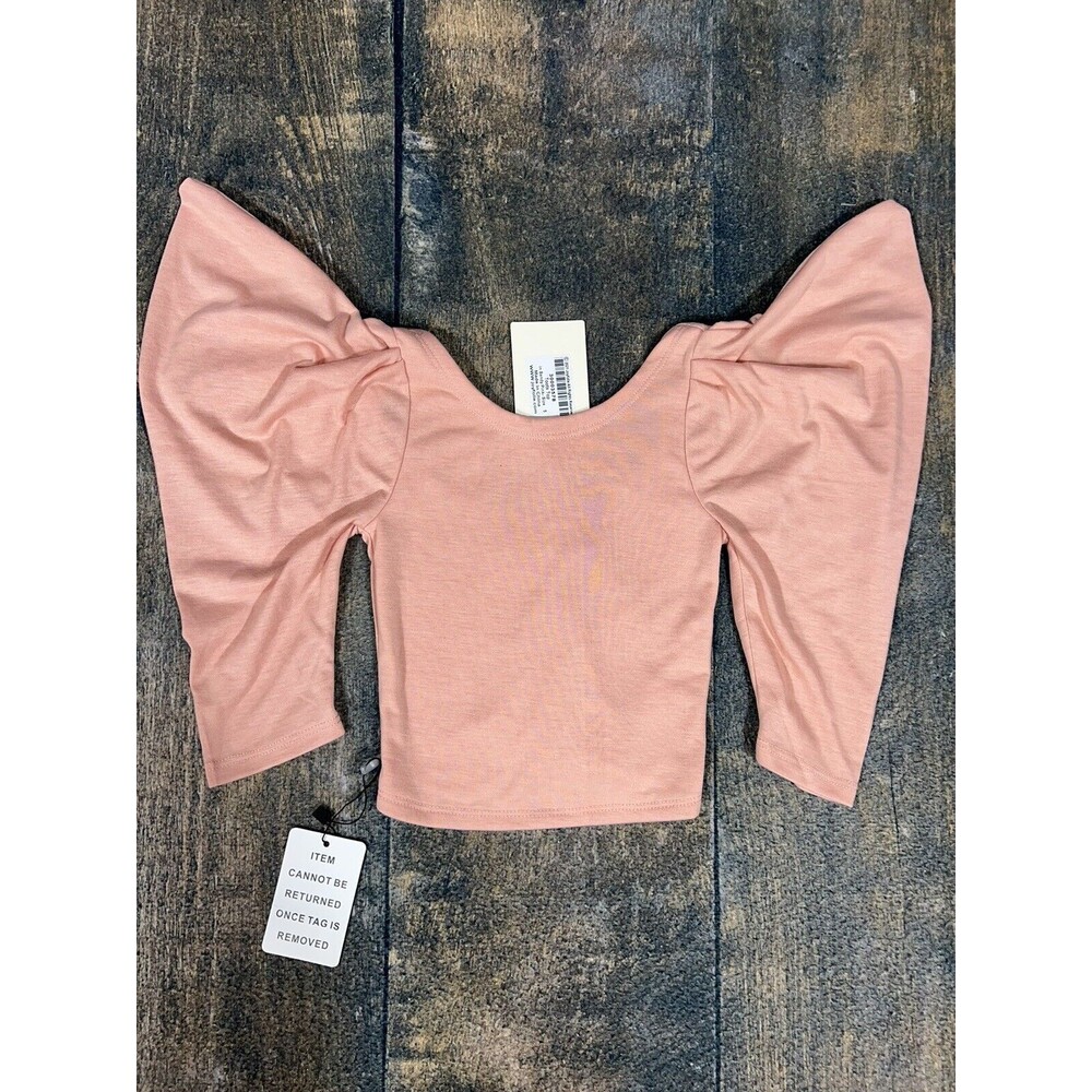 Joyfolie Little Girls Size 5 Sandy Pink Toots Top! Balloon 3/4 Sleeves!